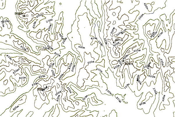 Mountain peaks around Ullscarf