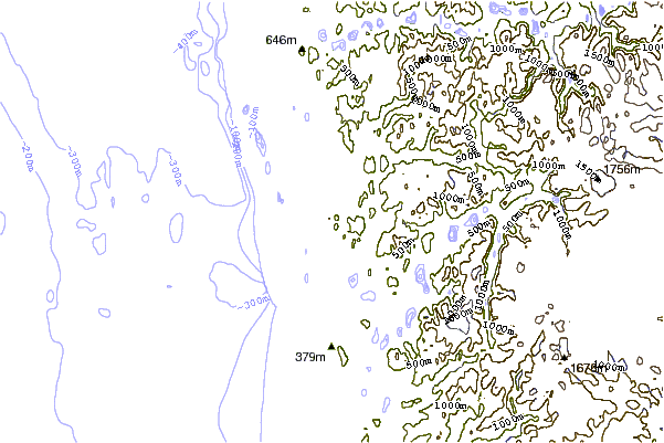 Mountain peaks around Ulriken