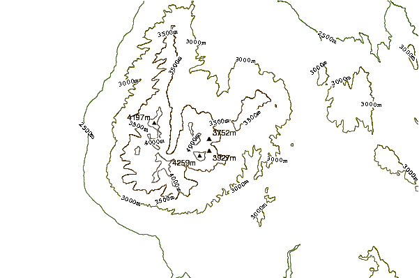 Mountain peaks around Un 13-828