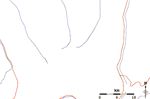 Roads and rivers around Uncompahgre Peak