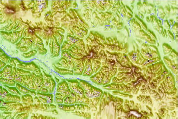 Surf breaks located close to University Peak (Alaska)