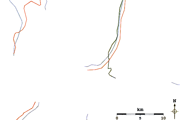 Roads and rivers around Unter Gabelhorn