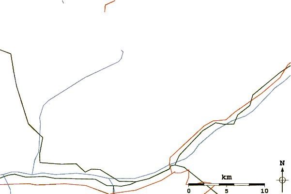 Roads and rivers around Unterbächhorn