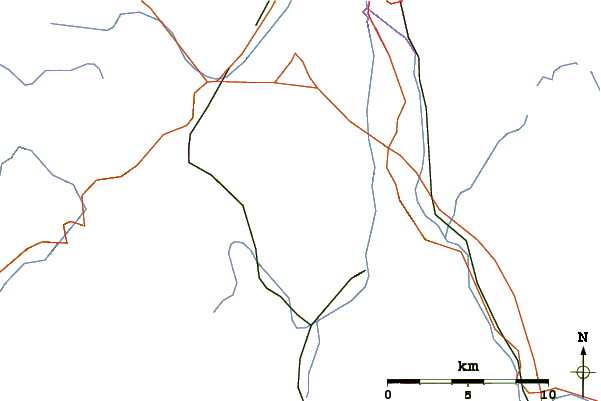 Roads and rivers around Untersberg