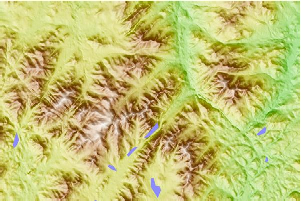 Surf breaks located close to Upper Wolfjaw Mountain