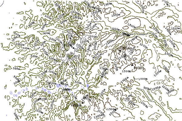 Mountain peaks around Uranostind