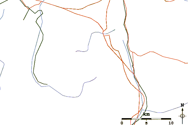 Roads and rivers around Uri Rotstock