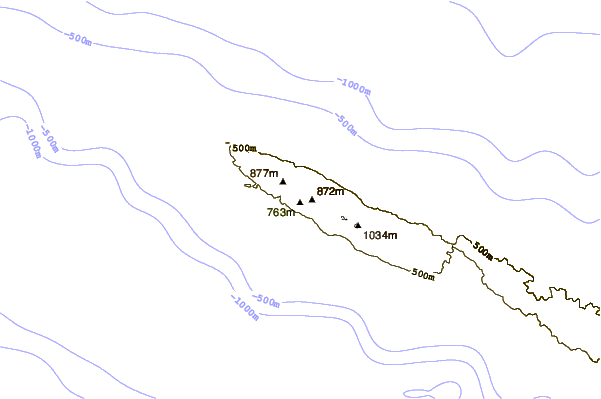 Mountain peaks around Urzelina (volcano)