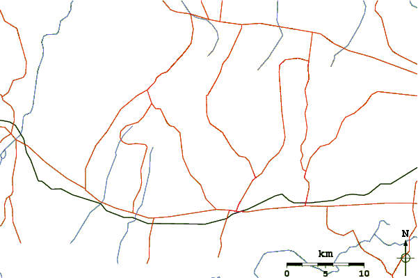 Roads and rivers around Usulutan