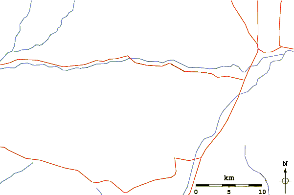 Roads and rivers around Ute Mountain