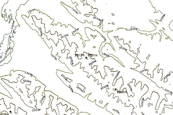 Mountain peaks around Utopia Mountain