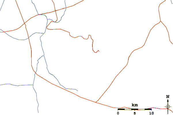 Roads and rivers around Uturunco