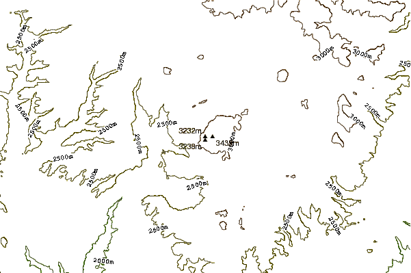 Mountain peaks around Valles Caldera