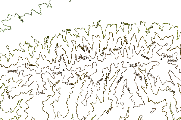 Mountain peaks around Vânătoarea lui Buteanu