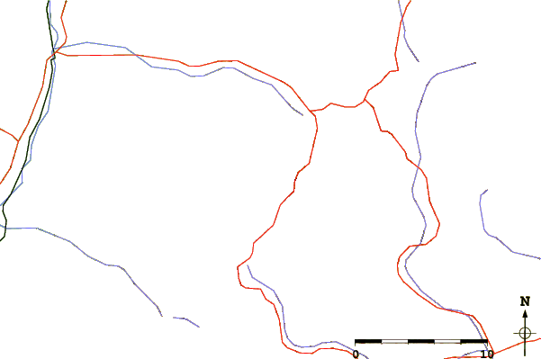 Roads and rivers around Vardenik (mountain)