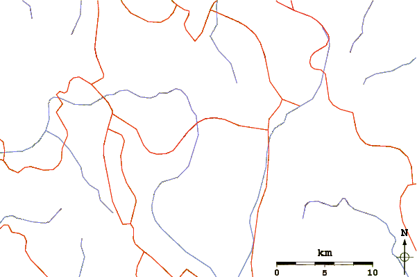 Roads and rivers around Vardousia