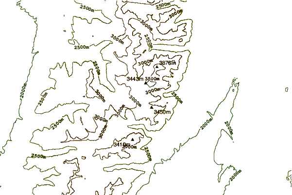 Mountain peaks around Veiled Peak