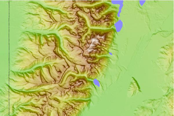 Surf breaks located close to Veiled Peak