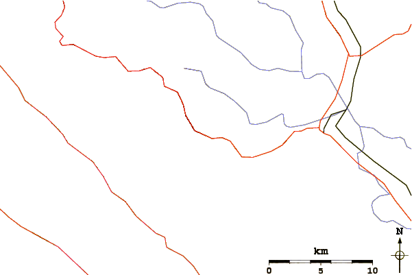 Roads and rivers around Velebit