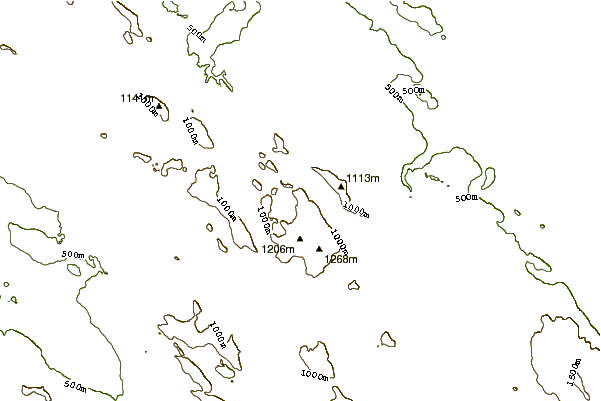 Mountain peaks around Velika Kapela