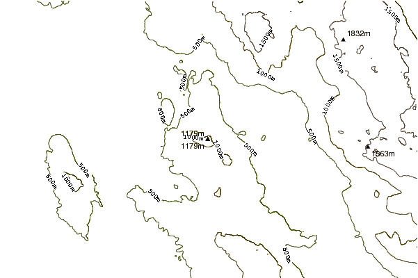 Mountain peaks around Veliki Kozjak