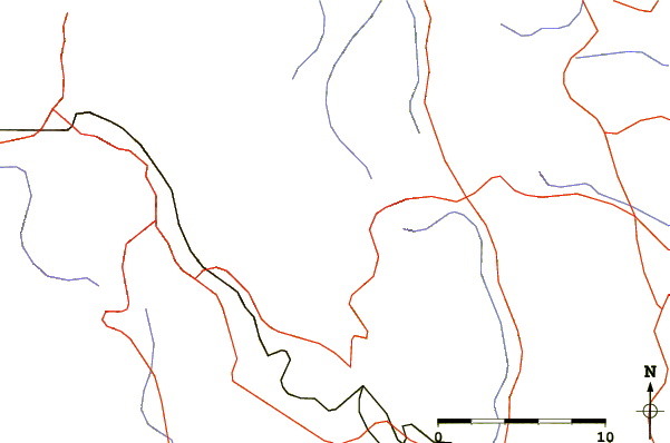 Roads and rivers around Veliki Krš