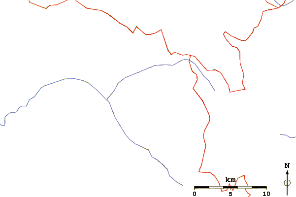 Roads and rivers around Veliki Streser