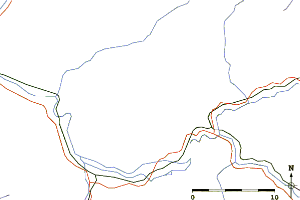 Roads and rivers around Veľký Kriváň