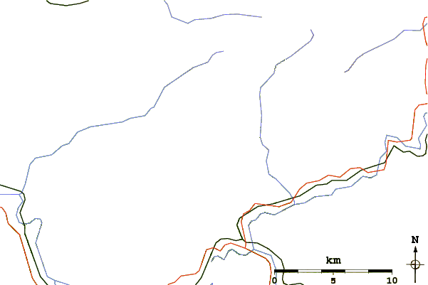 Roads and rivers around Veľký Rozsutec