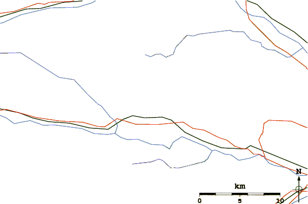 Roads and rivers around Vellacher Egel