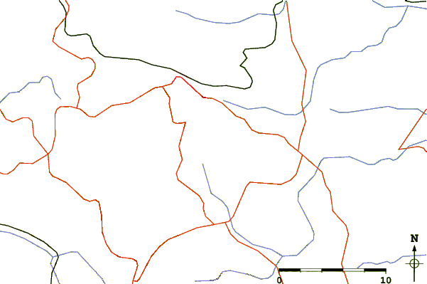 Roads and rivers around Venčac