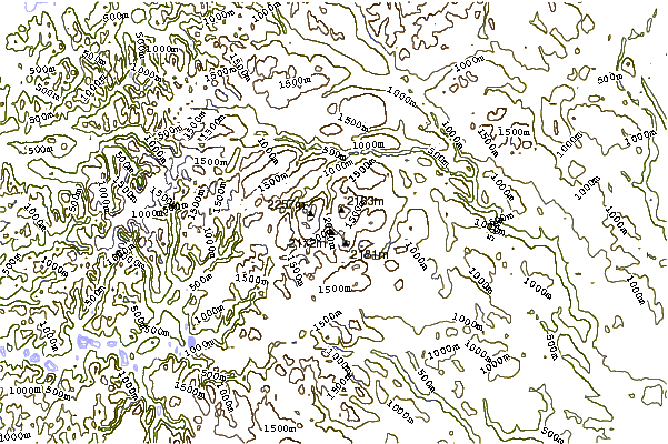 Mountain peaks around Veobrehesten