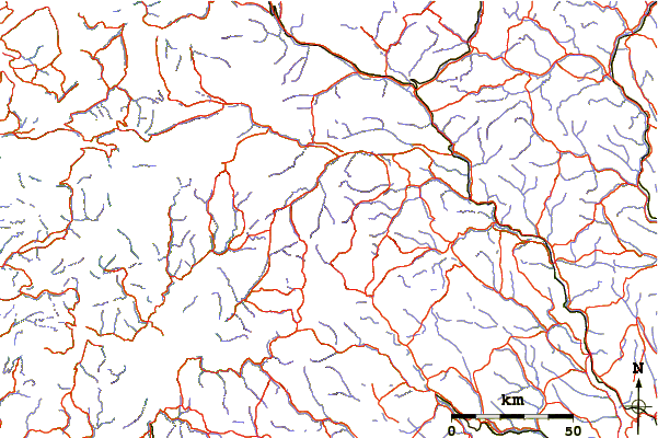 Roads and rivers around Veobrehesten