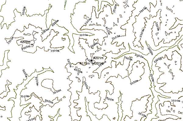 Mountain peaks around Vermilion Peak