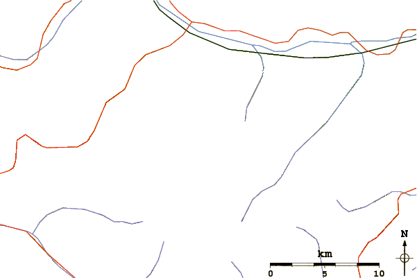 Roads and rivers around Vertainspitze