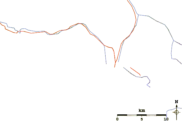 Roads and rivers around Vesper Peak