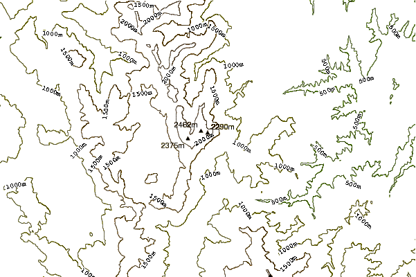 Mountain peaks around Mount Vettore