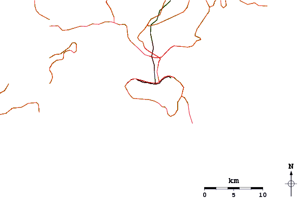 Roads and rivers around Victoria Peak