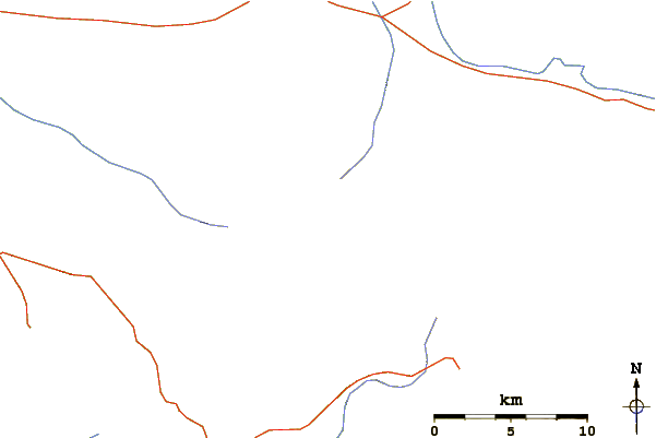 Roads and rivers around Villarrica (volcano)