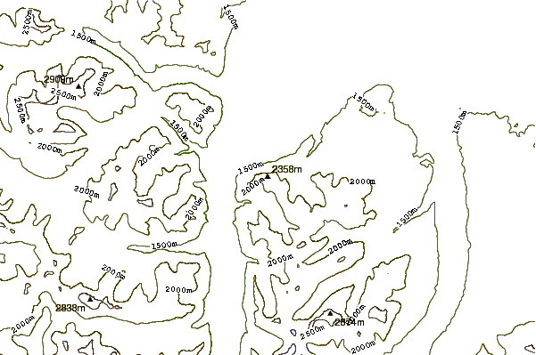 Mountain peaks around Vimy Peak