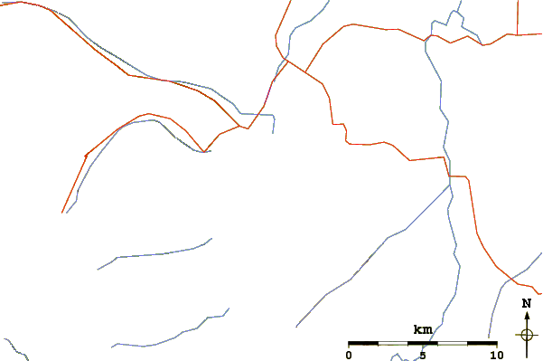 Roads and rivers around Vimy Peak