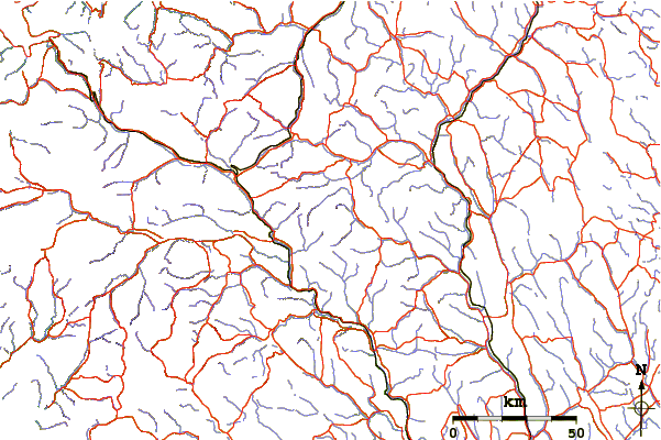 Roads and rivers around Vinjeronden