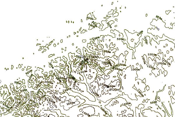 Mountain peaks around Vinnufjellet