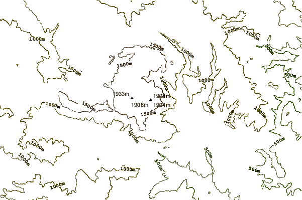 Mountain peaks around Vlašić (mountain)