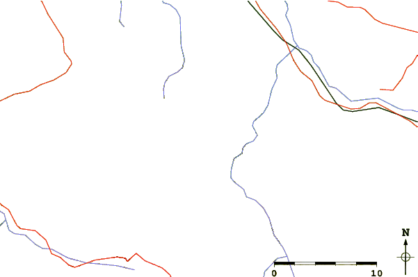 Roads and rivers around Vlaška planina