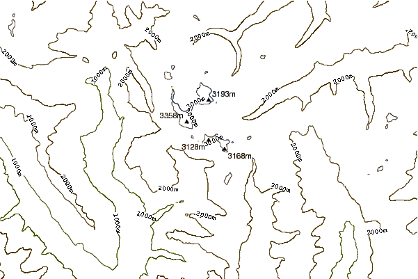 Mountain peaks around Vogelberg