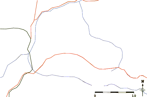 Roads and rivers around Vogelkarspitze