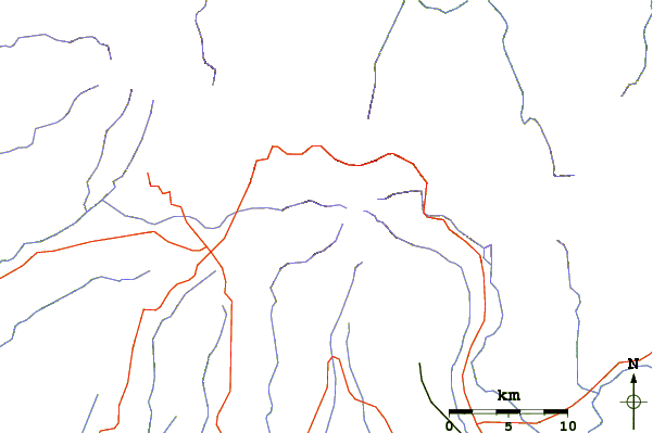 Roads and rivers around Volcan Baru