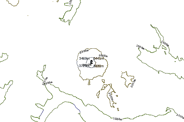 Mountain peaks around Volcan Lanin