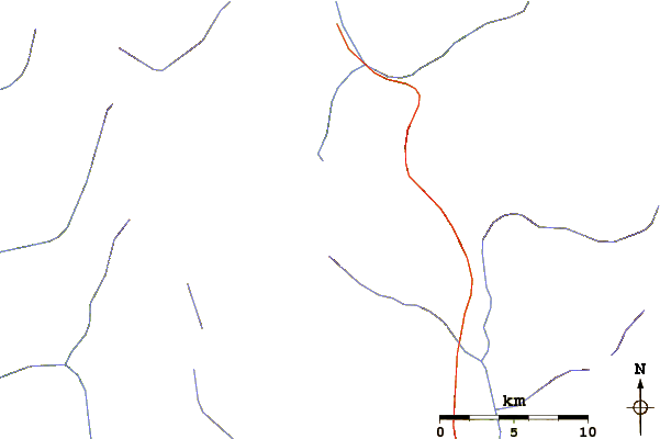 Roads and rivers around Volcan Resago